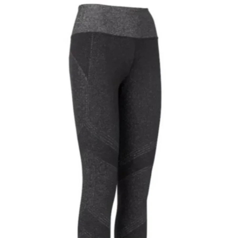 NWOT Athleta Lurex Twilight Black Shimmer Sparkle Tights Leggings Size XS 1179 - Picture 2 of 9